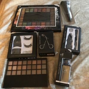Elf Makeup - eyeshadow - brushes - lashes.